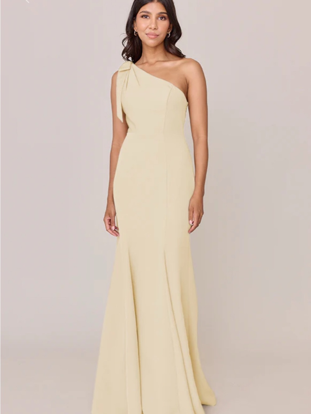 Revelry Rowan Crepe Dress - Pale Yellow - Size 8